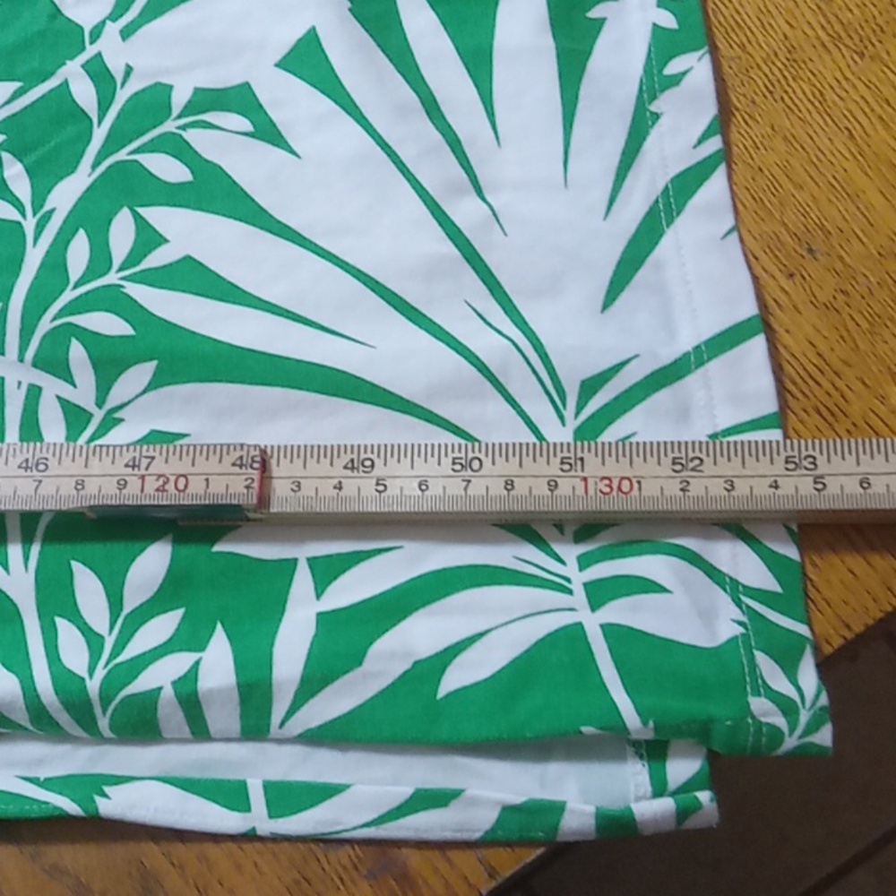 CALVIN KLEIN Womens Dress Maxi LARGE WHITE GREEN Resort Vacation Casual Preowned - Picture 4 of 11